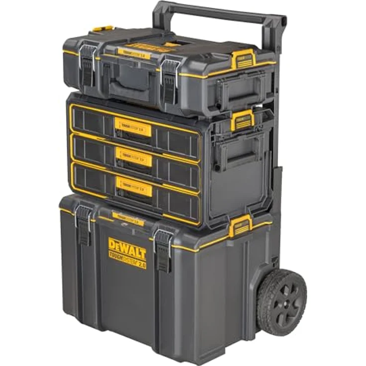 Dewalt Tough System 2.0 Modul mit 3 Schubfächern, schlagfest aus ABS, 25 l Volumen, kompatibel mit ToughSystem 1.0 und 2.0 – Bild 5