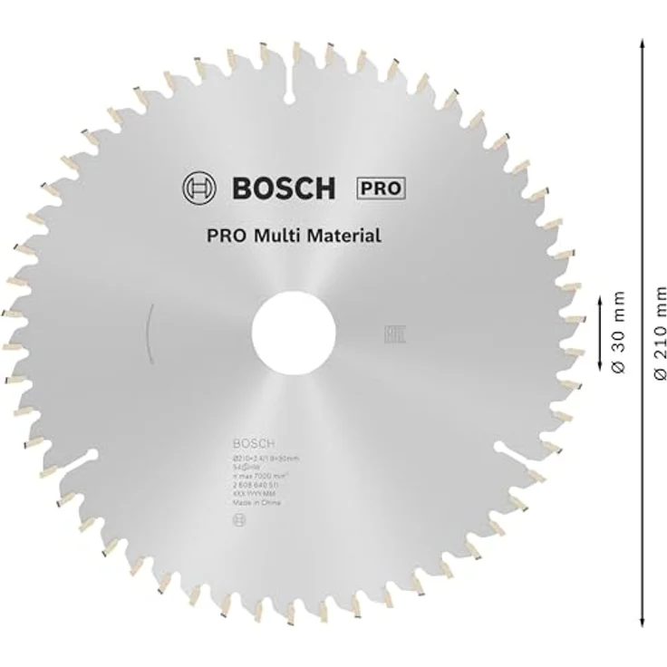 Bosch Professional Kreissägeblatt (für Multi Material, AußenØ: 210 mm Bohrung: 30 mm, Zubehör für Kreissäge) – Bild 3