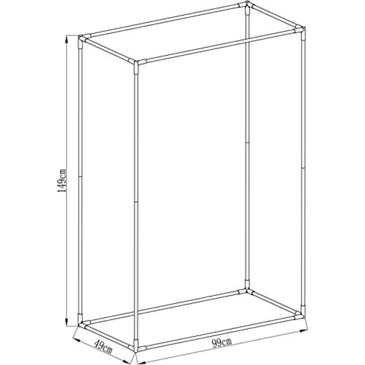 Grindi Tomaten Gewächshaus, Foliengewächshaus mit PVC Folie und Fenster, Transparent, 50x100x150cm, Winterfest, optimal für Tomatenanbau – Bild 2