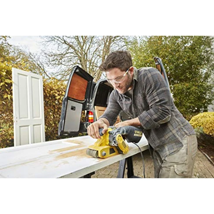 STANLEY FMEW204K-QS Lijadora de Banda 1.010W, 1010 W, 230 V, schwarz, gelb – Bild 6