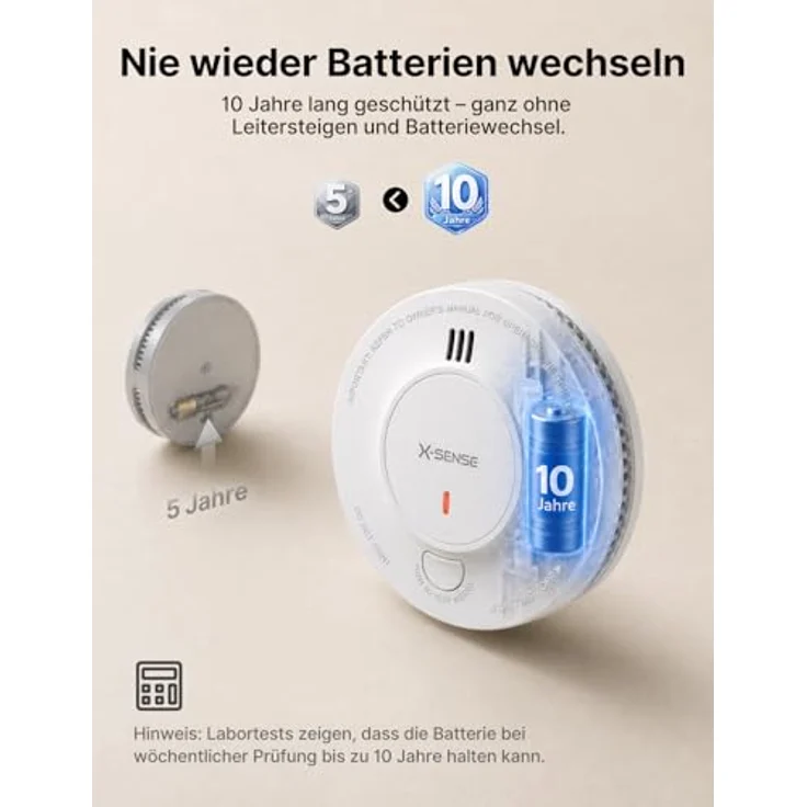 X-Sense SD19-MN61, Smart Rauchmelder mit 10-Jahres-Batterie und App-Verbindung, 6 Stück – Bild 4