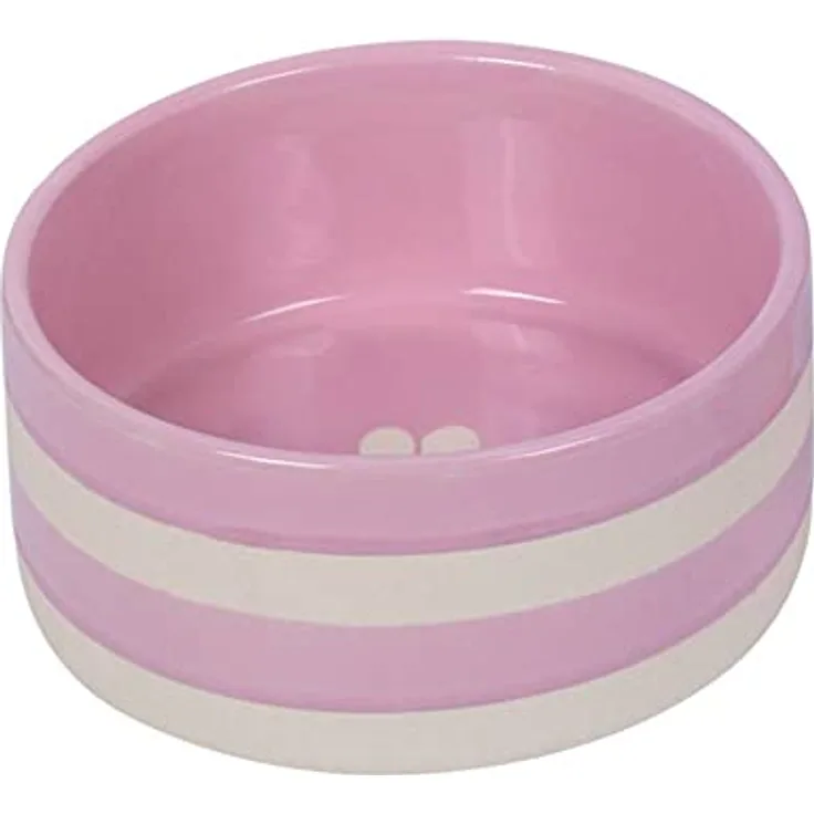 Nobby 82434 Keramik Napf Strio rosa/Creme; Ø 18,0 x 7,0 cm, 1,25 l