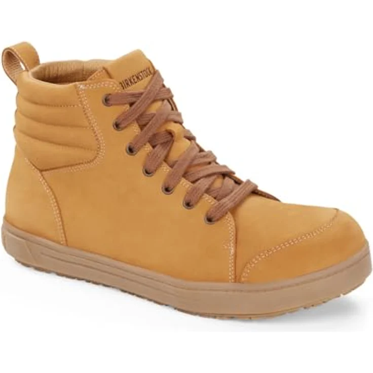 Birkenstock QS 700 Sicherheitsschnürschuh S3, Camel, aus Leder mit Stahlkappe und rutschfester Nitrilkautschuksohle – Bild 1