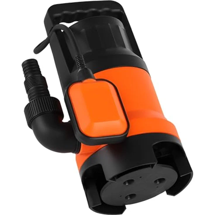 VEVOR 650W Tauchpumpe, 15000L/h, IPX8 Schmutzwasserpumpe mit automatischem Schwimmerschalter, 8m Förderhöhe für Pools und Teiche – Bild 9