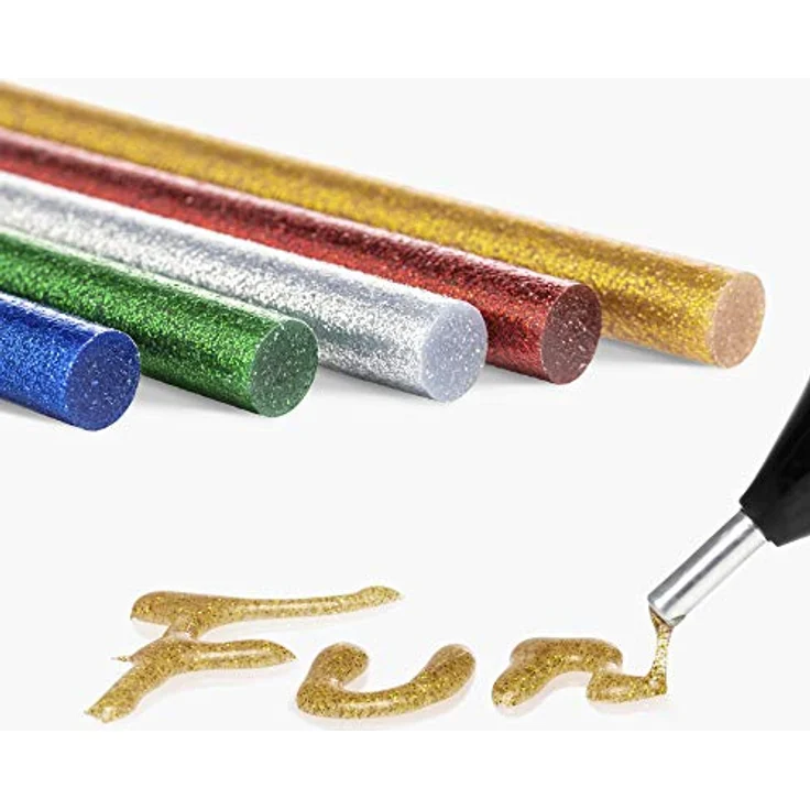TROTEC 50 Stück Heißklebestifte 11mm Glitzer - Klebstoff für 11mm Heißklebepistole Heißkleber Sticks Klebestifte – Bild 3