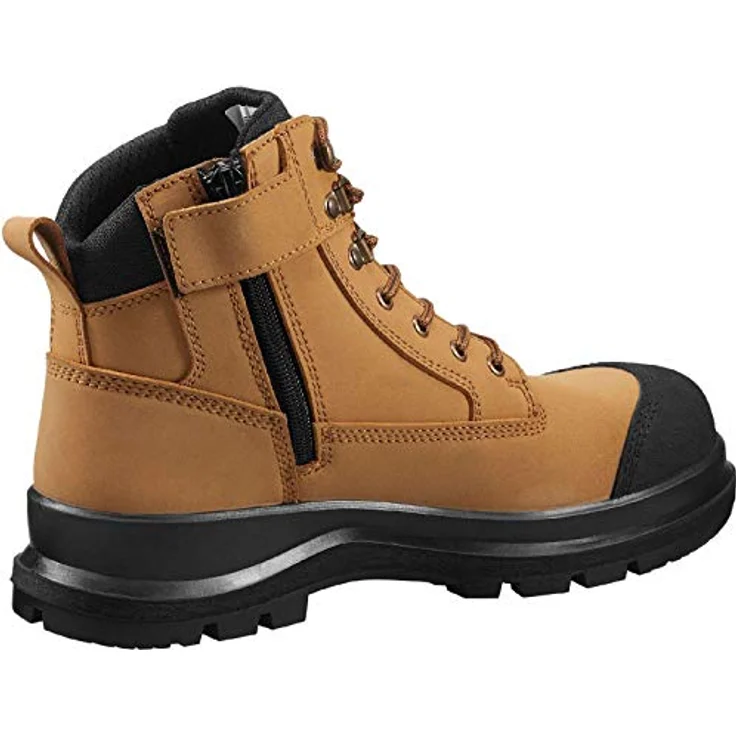 Carhartt Detroit 6 S3 F702923 Sicherheitsschuh, wasserdicht mit Glasfaser-Zehenschutz, YKK-Reißverschluss, Vibram-Sohle, schwarz – Bild 4