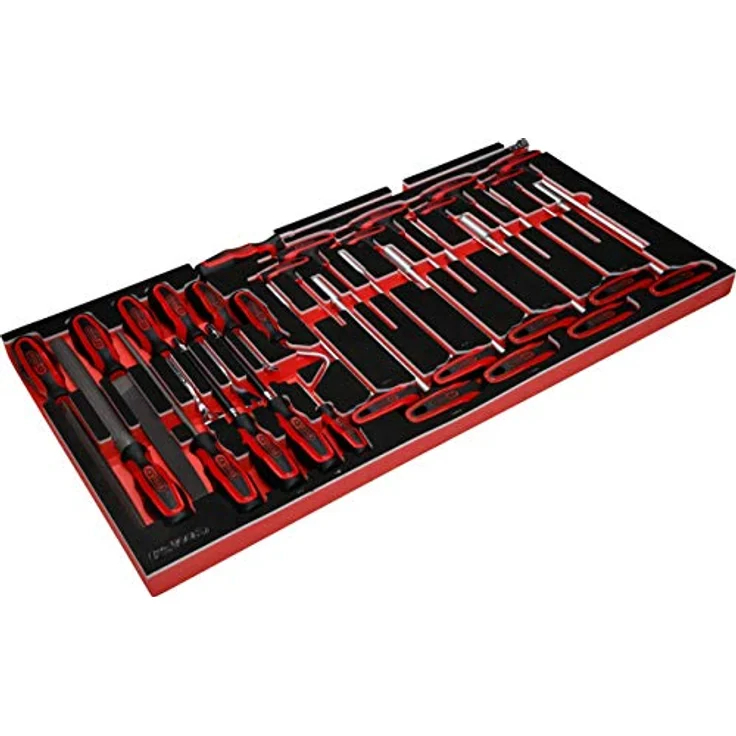 KS Tools 813.0028 T-Griff-Winkelstiftschlüssel- und Feilen-Satz, 28-tlg. in Schaumstoffeinlage – Bild 3