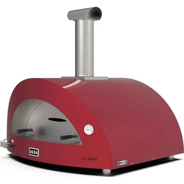 Alfa Forni MODERNO 5 Pizze Gas Pizzaofen, Antik Rot, 500°C in 30 Minuten, Heat Genius-Technologie, für 5 Pizzen, Edelstahlgehäuse – Bild 1