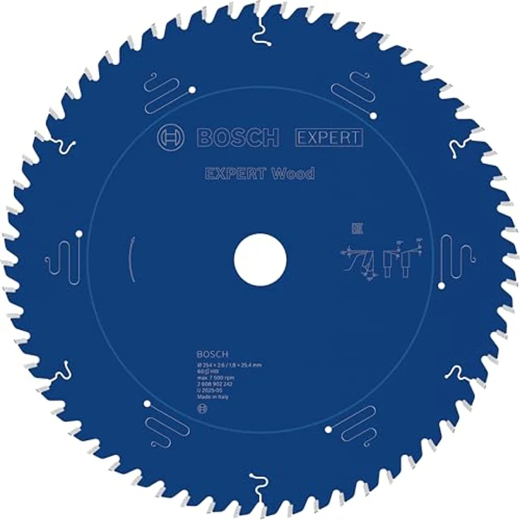 Bosch EXPERT Wood Kreissägeblatt, Ø 254 mm, T60, für Weichholz und Hartholz, langlebig und robust – Bild 1