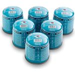 TOM Gaskartuschen CG-190, Butangas Kartuschen 190 g mit Sicherheitsventil, ideal für Campingkocher, Lötbrenner und Abflämmgerät, 6 x, 12 x oder 48 x Varianten erhältlich