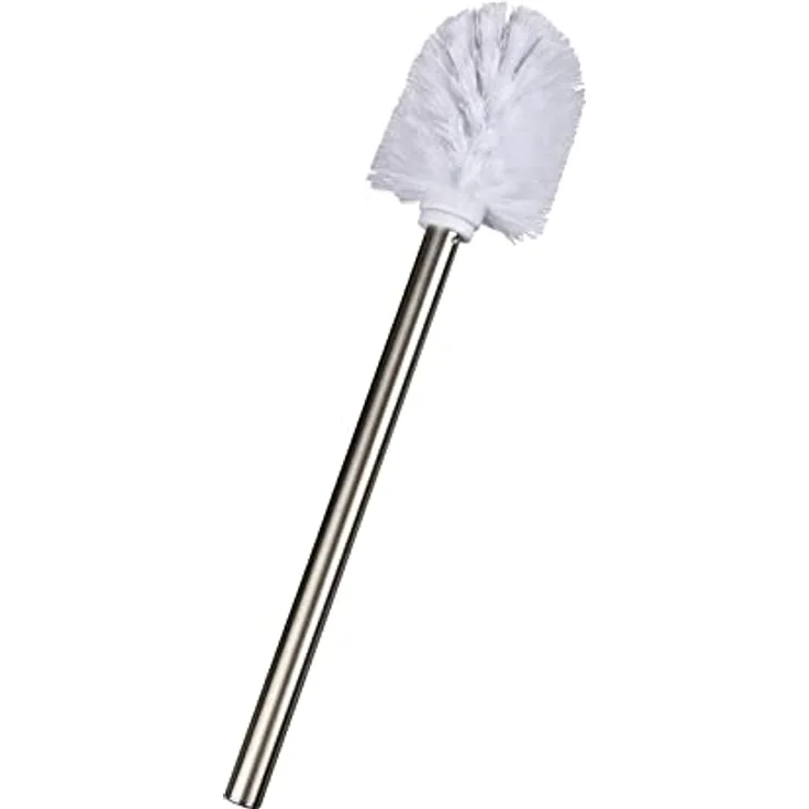 WENKO WC-Bürste mit Edelstahlstiel Matt Ø 8 x 35 cm - Ersatz-Toilettenbürste, Edelstahl rostfrei, 8 x 35 x 8 cm, Matt
