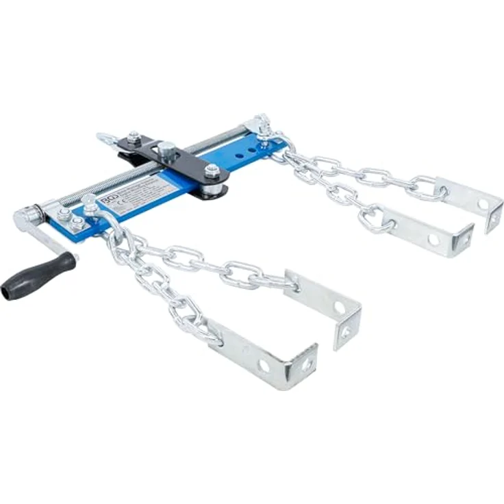 BGS Transportwagen, Motor-Montage-Traverse ausbalancierbar, Tragfähigkeit 350 kg, Abmessungen 280 x 390 mm, Verstellung +/- 160 mm, Kettenlänge 2 x 350 mm – Bild 1