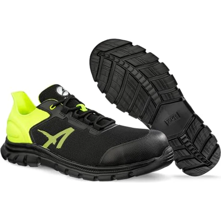 ISM GmbH OCTANE YELLOW LOW Sicherheitsschuh, schwarz/lime, S1PS SR, EN ISO 20345:2022, leicht, rutschfest, mit Fiberglasskappe und FAP® LITE Durchtrittschutz – Bild 7