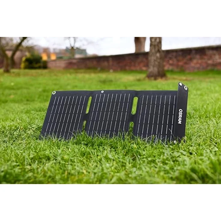 OSRAM BATTERYcharge SOLAR 20W, Faltbares Monokristallines Solarmodul mit USB-Anschluss für mobiles Laden, Wasserfest und robust – Bild 6