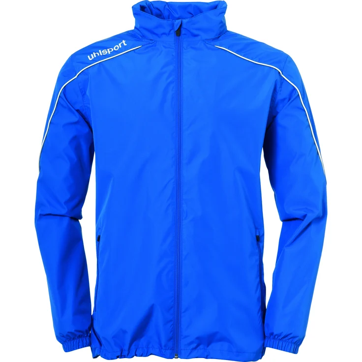 Uhlsport STREAM 23 ALL WEATHER JACKET XXL azurblau/weiß, Arbeitsjacke mit versteckter Kapuze und wasserabweisender Beschichtung – Bild 1