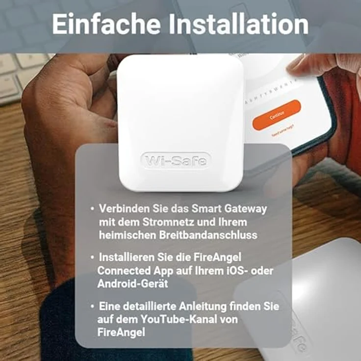 Fire Angel Smart Gateway Hub, Vernetzter IoT-Hub für drahtlose CO-, Hitze- und Rauchmelder mit App-Benachrichtigungen – Bild 5