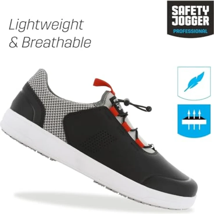Safety Jogger EDEN 01 LOW SRC ESD, bequemer Hineinschlüpfschuh für Unisex, Gr. 47 mit rutschfester Gummi/EVA-Sohle und 3D-Mesh-Futter – Bild 4