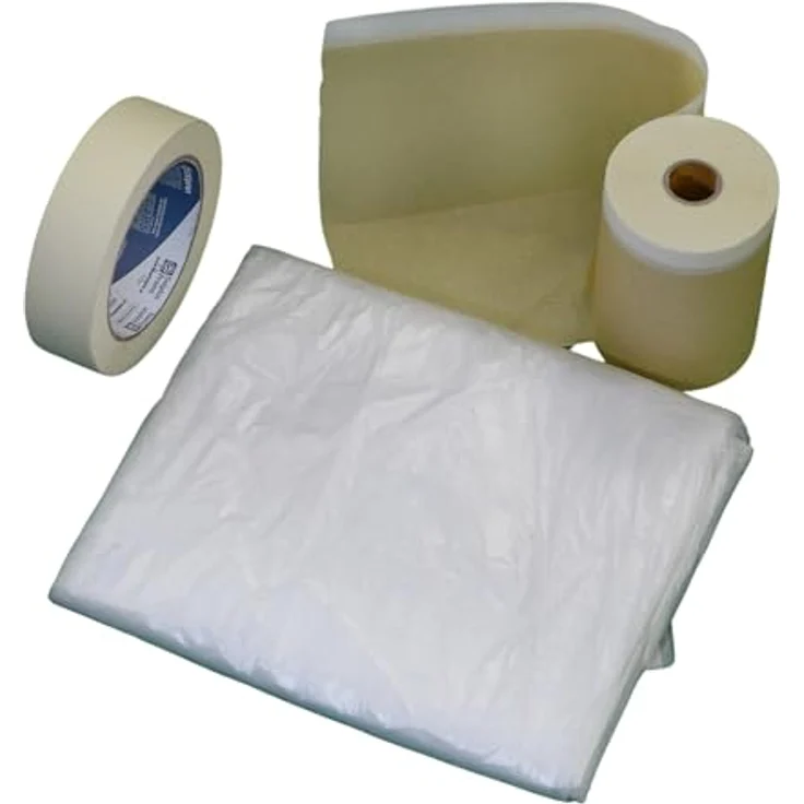 ROTIX 20-teiliges Malerset für Anstrich von Wand und Decke, inkl. Farbroller, Pinsel, Abdeckfolie, Klebeband und Teleskopstange – Bild 4