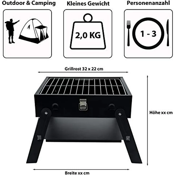 Activa Grill Campinggrill Klappgrill – Bild 3