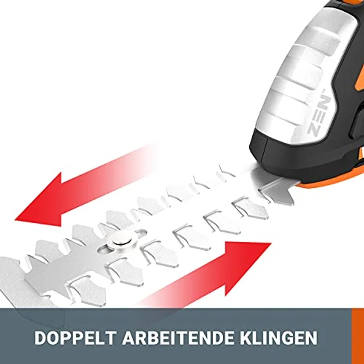 Worx WG801E.9 20V Gras- und Strauchschere WG801E inkl. 3 Verschiedene Messer, ohne Akku und Ladegerät – Bild 4