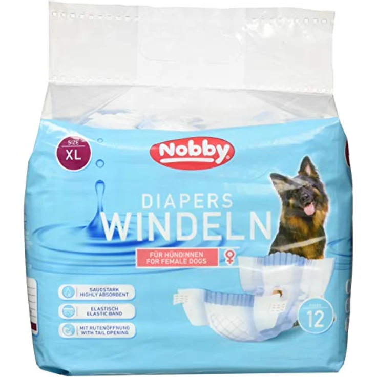 Nobby Windeln f. Hündinnen 12 St; XL ; 40-58 cm – Bild 1