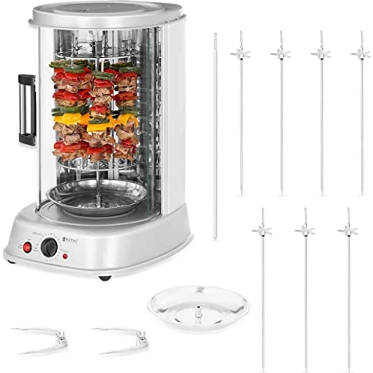 Royal VKB RCGV-1800-1, Elektrogrill 3-in-1 mit 1.800 W, vertikaler Rotisserie-Grill für Fleisch, Fisch und Gemüse, 31 L – Bild 1