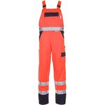 Warnschutz Latzhose orange/marine Größe 48