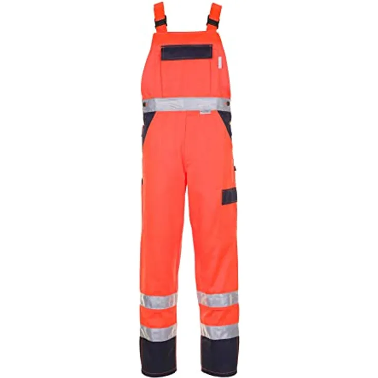 Warnschutz Latzhose orange/marine Größe 28