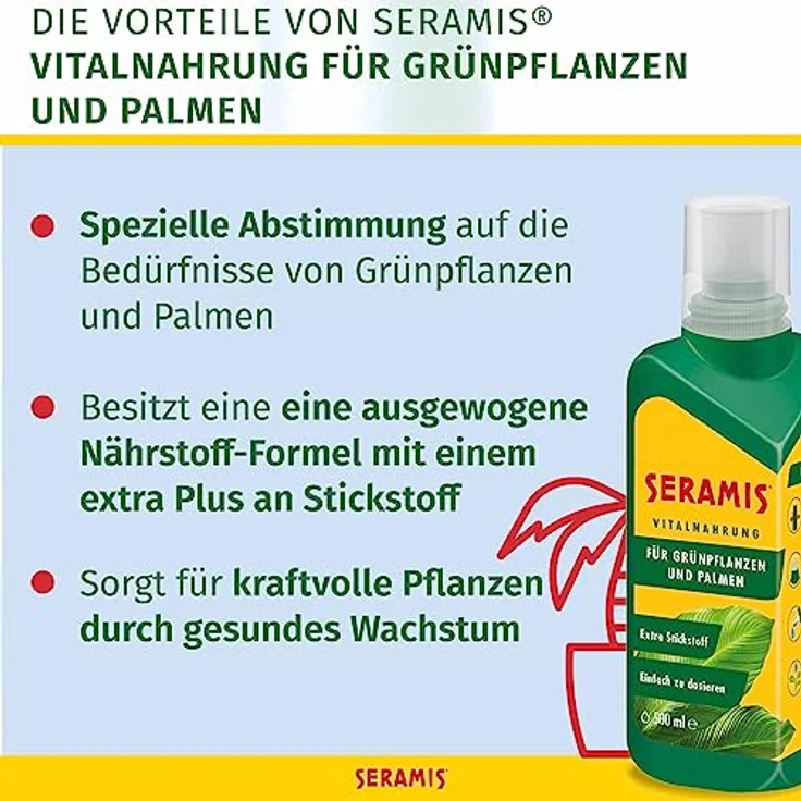 Stroetmann SERAMIS Vitalnahrung für Grünpflanzen 0,5 L – Bild 2