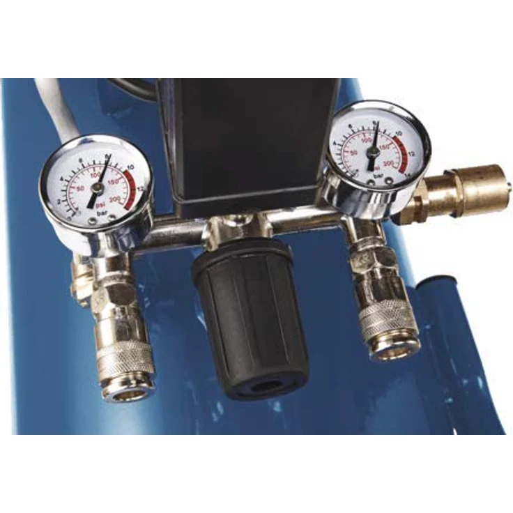 Scheppach Druckluft Kompressor HC52DC | 2200W Leistung | 50L Kessel | 8bar Druck | Ansaugleistung 412L/min | Druckminderer, ölgeschmiert, Doppelzylinder – Bild 2