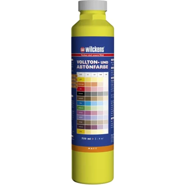 Wilckens Farben Vollton- und Abtönfarbe matt 750ml, wetterbeständig und hochdeckend für Innen- und Außenbereich – Bild 1