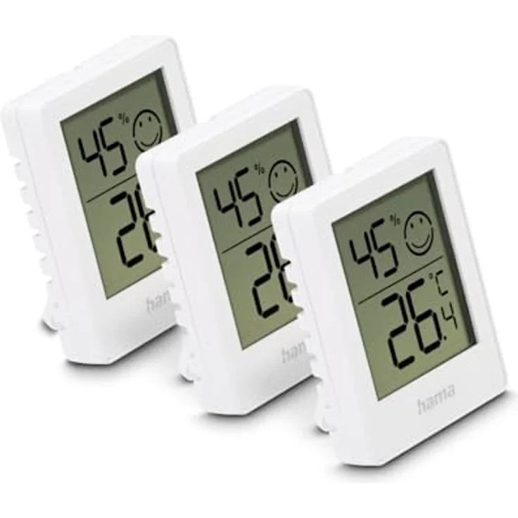 Hama Cres Thermometer und Hygrometer, digital, 3-er Set, Weiß – Bild 2