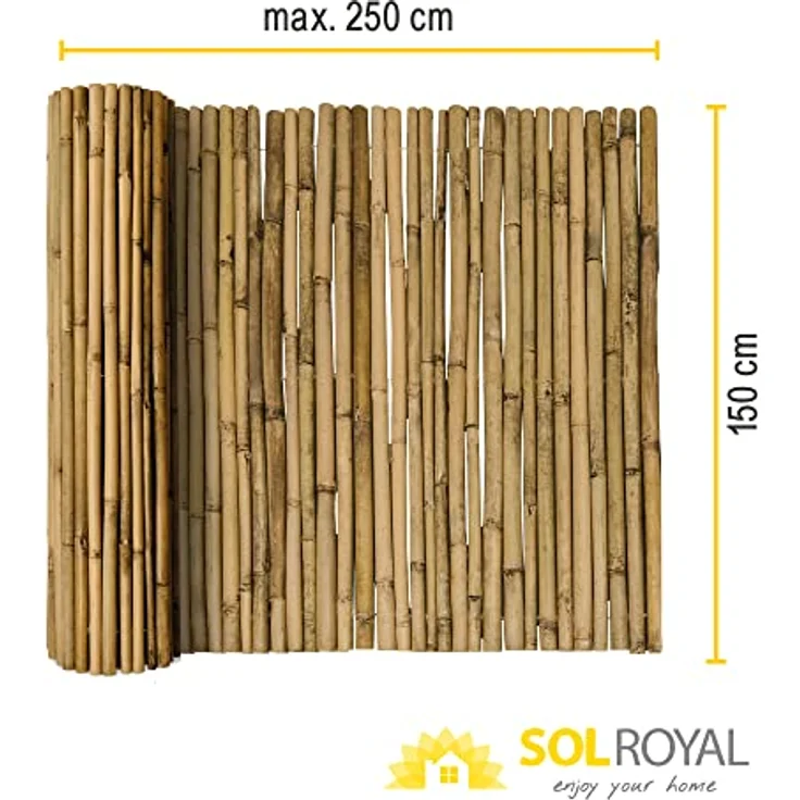 Sol Royal SolVisionPremium B38 Sichtschutzmatte Bambus 150cm, 250cm – Bild 7
