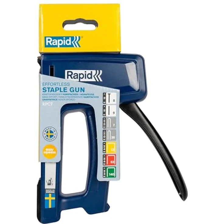 Rapid RPC7 Handtacker, vielseitiger Tacker für Feindrahtklammern, Flachdrahtklammern und Nägel, mit Powercurve-Technologie und 2-stufiger Schlagkraftregulierung – Bild 7
