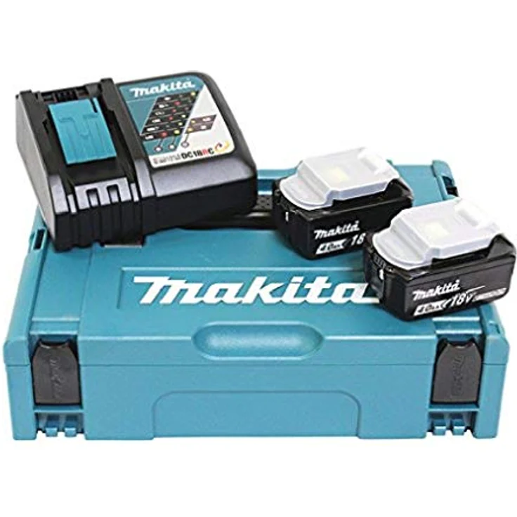 Makita 18V Ersatzakku + Ladegerät / 2x Akku 4,0 Ah Makpa c Power Source KIT (197494-9) – Bild 2
