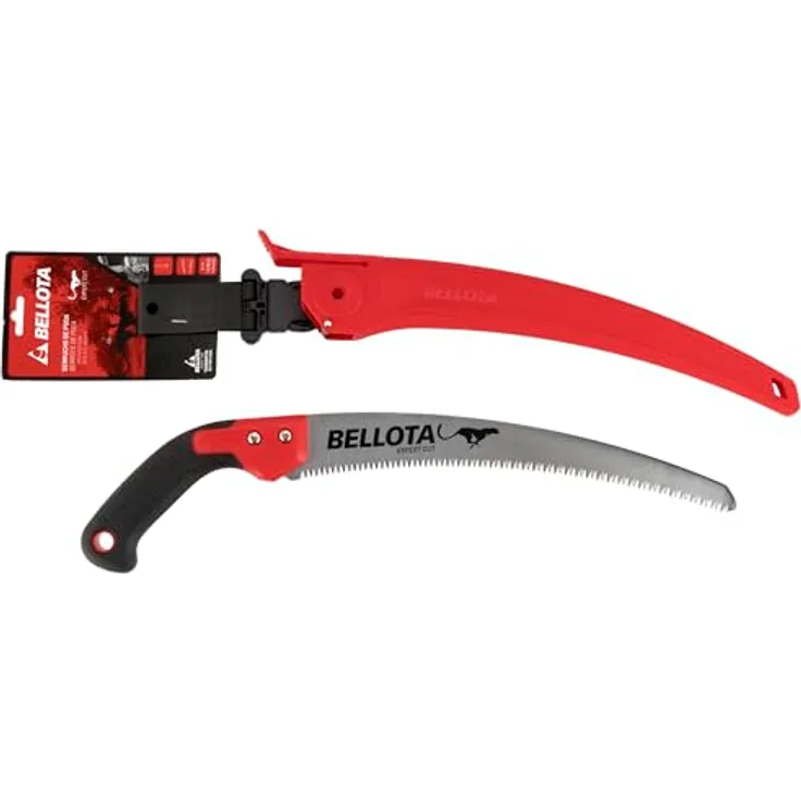 Bellota Astsäge Expert Cut, Handsäge mit 330 mm Kohlenstoffstahlblatt und Bi-Materialgriff