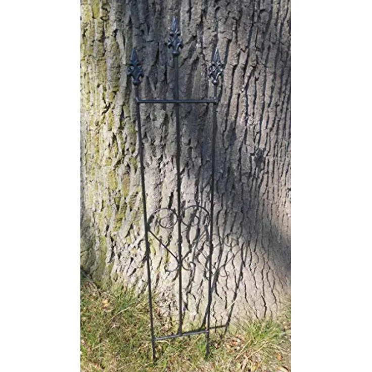 Deko-Impression Schmales Rankgitter Rankhilfe Rankzaun Rosengitter Eisen Mass. schwarz