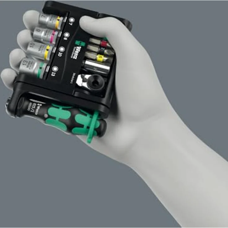 Wera Bohrer- und Bitset 05049000001, 21-teiliges Werkzeugset mit Handhalter, Bithalter und verschiedenen Bits für Kreuzschlitz, TORX® und Innensechskant – Bild 4