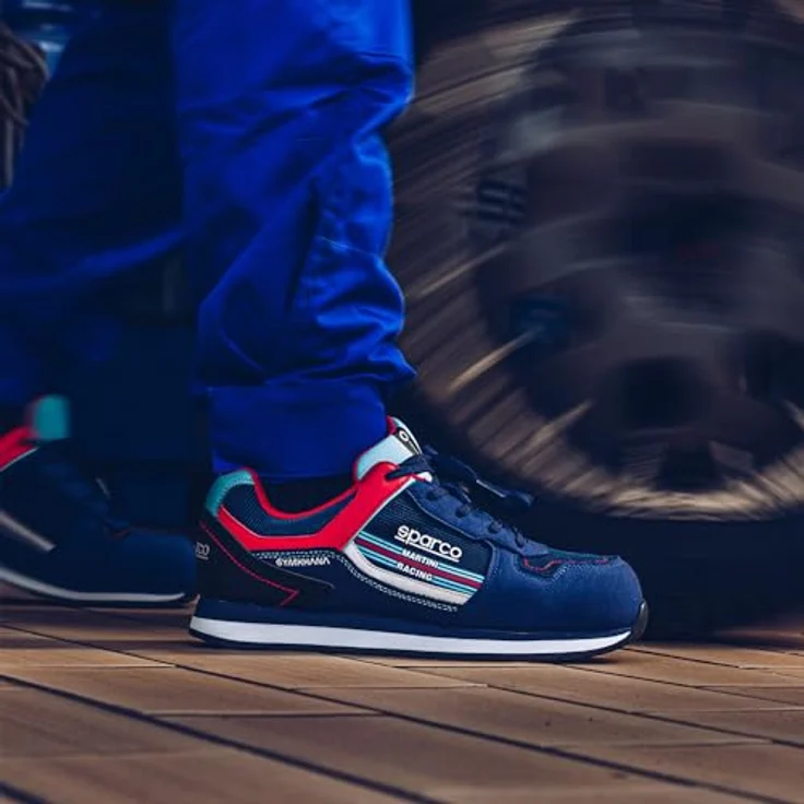 Sparco GYMKHANA Martini ESD S1PS SR Sicherheitsschuh, atmungsaktiv, metallfrei, Blau, Größe 45 – Bild 7