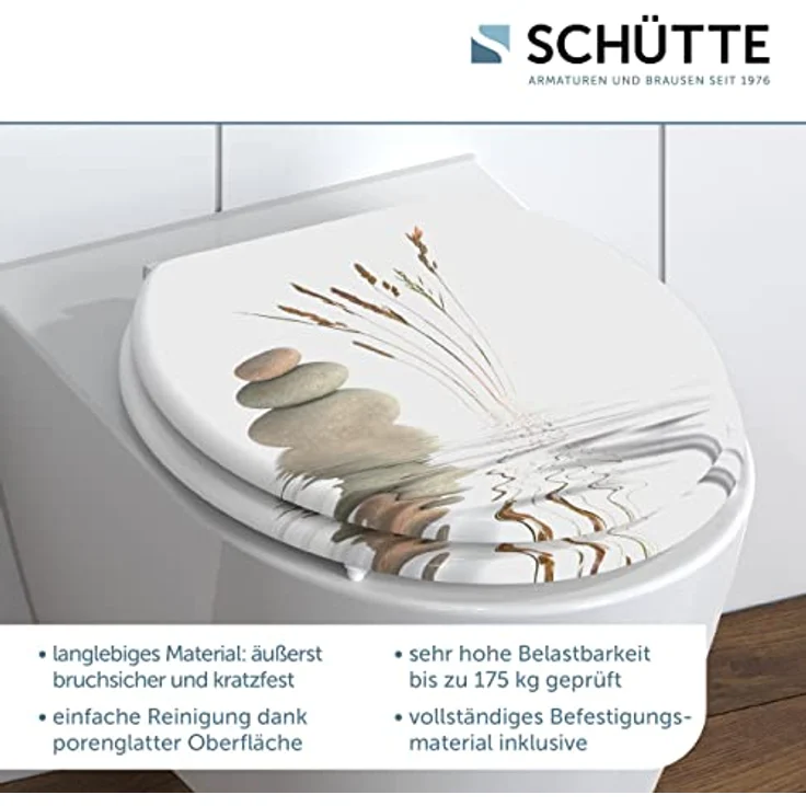 Schütte MDF WC-Sitz Balance, langlebig und pflegeleicht mit High-Gloss Oberfläche, O-Form – Bild 2