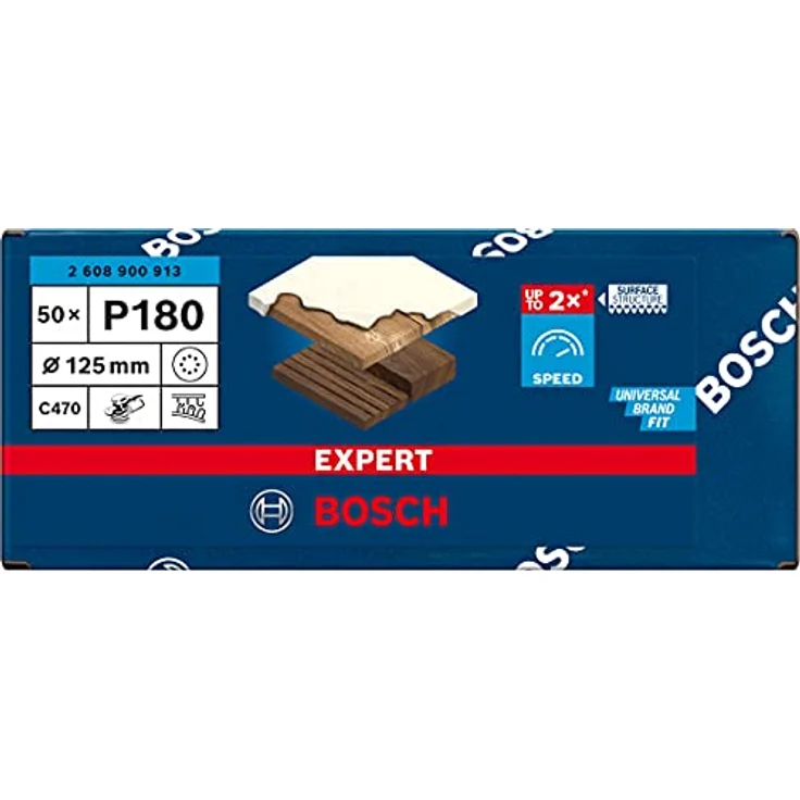 Expert C470 Schleifpapier mit 8 Löchern für Exzenterschleifer, 125 mm, G 180, 50-tlg. – Bild 3