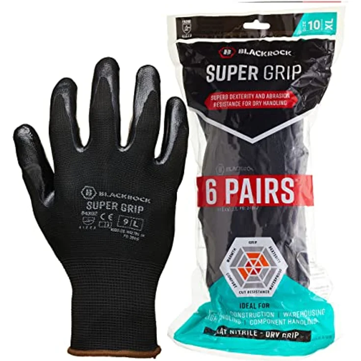 Blackrock 8430210p6 Nitril Super Grip Handschuh (6 Stück) – Bild 1