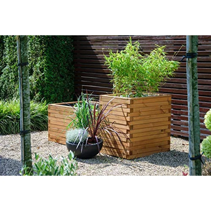 dobar Hochteich "Superb", Hochteich aus robustem Kiefernholz mit Teichfolie, 180 x 78 x 80 cm, 450l Fassungsvermögen – Bild 6