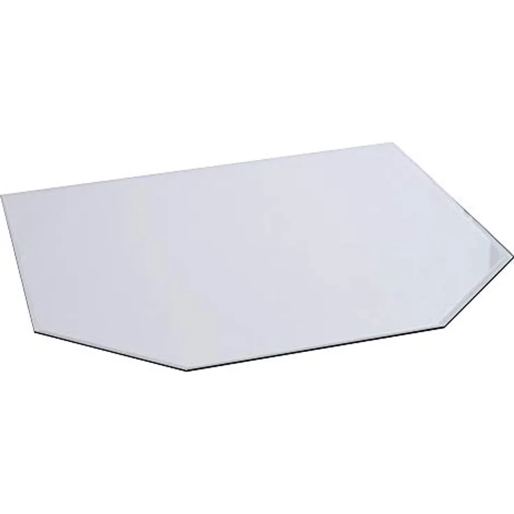 FIREFIX 1952/5 Glasbodenplatte, Sechseck-Bodenplatte aus 8 mm starkem Klarglas (ESG) mit 20 mm Facettenschliff, Hitzeschutz für Ofen, 1.200 x 1.200 x 900 mm