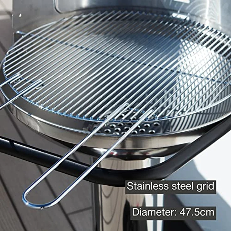 Barbecook Holzkohlegrill Loewy 50 SST, grau, 51,6 x 60 x 98,24 cm, 2234512000 – Bild 6
