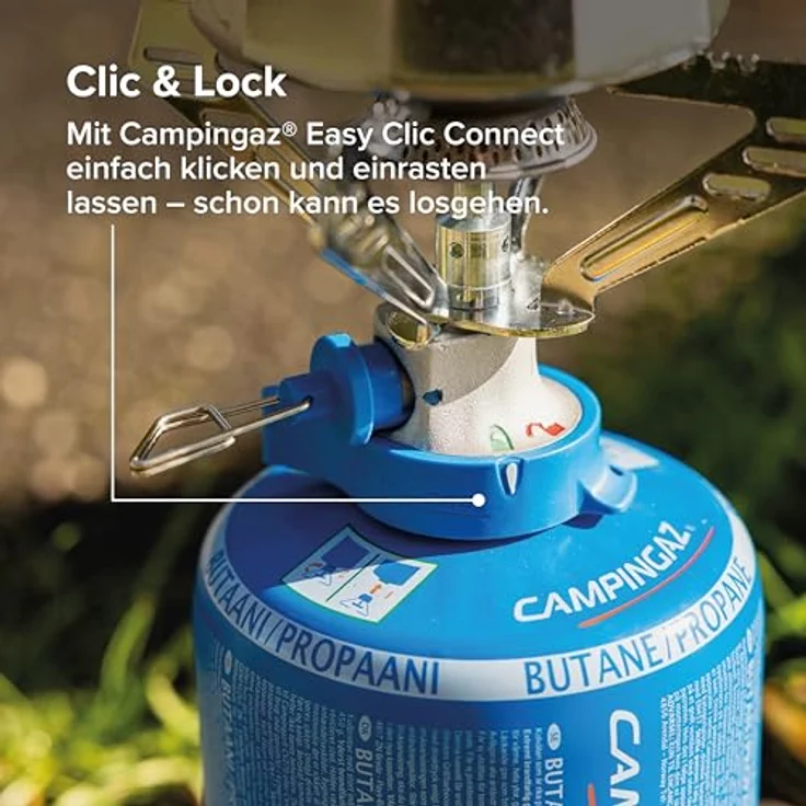Campingaz Campingkocher Camping Connect, Gaskocher mit 1.25 kW Leistung und Easy Clic Connect, blau-silber – Bild 2