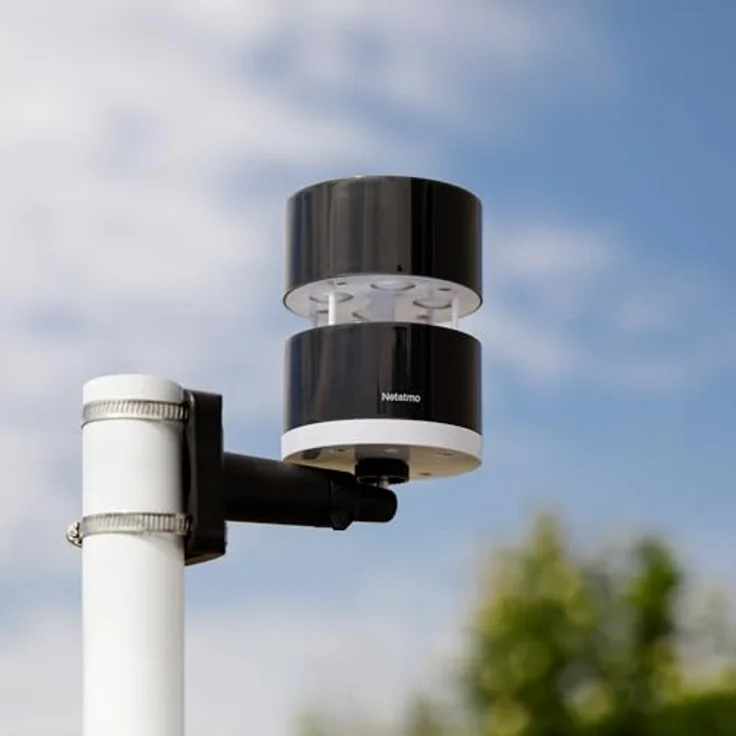 Netatmo NWM01-WW Halter, Halterung mit Standardschraube für Kameragewinde zur Befestigung von Netatmo Regenmesser oder Windmesser – Bild 5