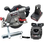 HEADNMORE Bundle - PARKSIDE PERFORMANCE 12V Akku Handkreissäge PHKSAP 12 + HEADNMORE Schlüsselanhänger (1x4Ah Akku) - Constant Power Control, Kompaktes Design, Bürstenloser Motor, LED-Arbeitsleuchte (Aluminium/Kunststoff, Rot)