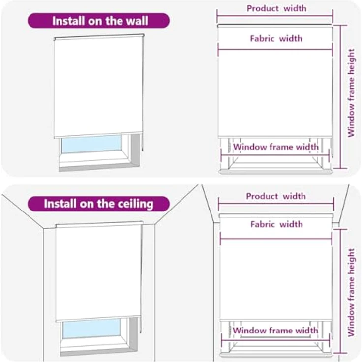 vidaXL Duschrollo mit Kassette 60x240 cm, wasserfestes PEVA, mit Kettenverbinder und Aluminiumoberfolie – Bild 3