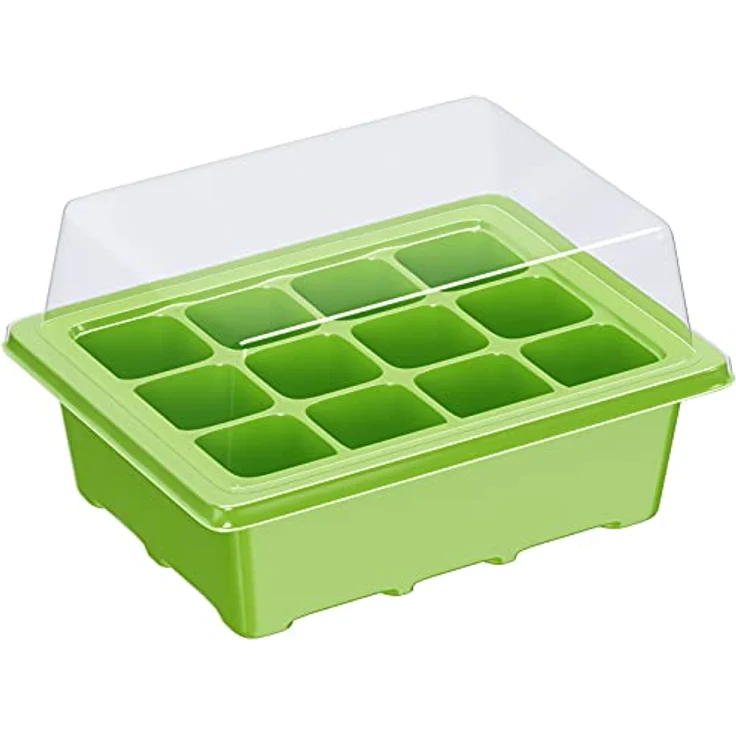6 x WELLGRO Mini Gewächshaus inkl. Pflanzschilder - für bis zu 12 Pflanzen - ca. 19 x 14,5 x 11 cm (LxBxH) je Zimmergewächshaus – Bild 3